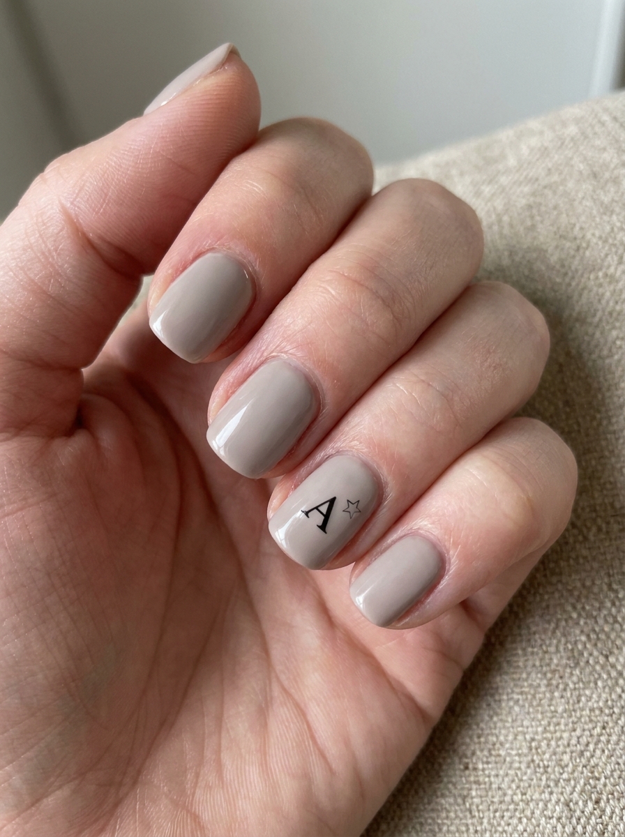 Letter Nails mit kleinem Stern als Nägel mit Buchstaben Inspiration 2026
